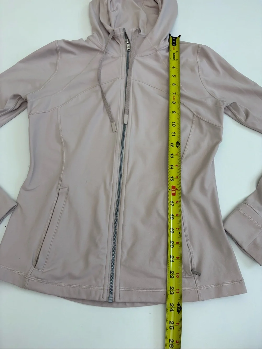Lululemon Hooded Define Jacket Full Zip Pale Pink Size 10 See Description